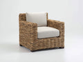 Fauteuil de jardin - rotin - bois - 94x87x74 cm - naturel-beige - champêtre