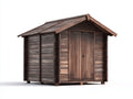 Abri de jardin - bois - 348x218x228 cm - brun-gris - style cabanon rustique